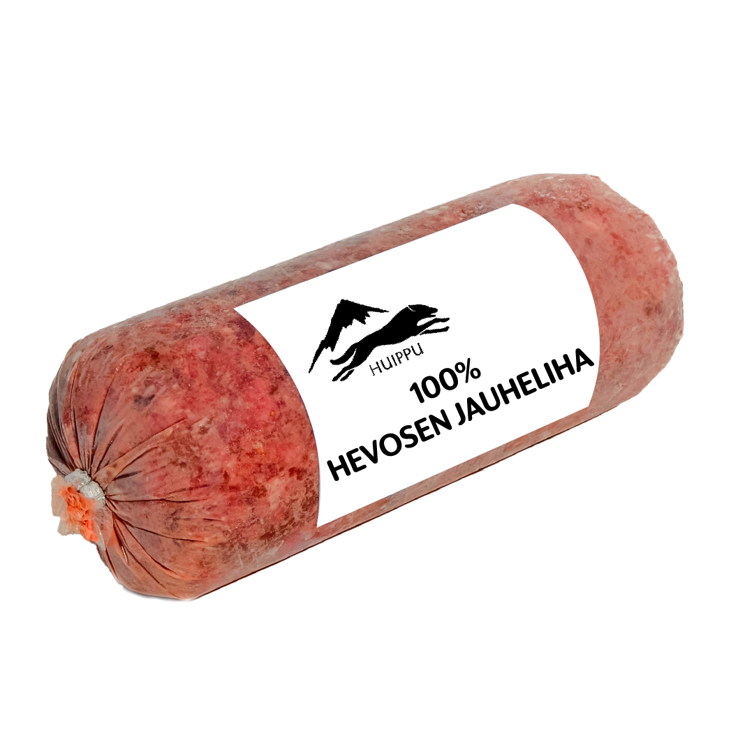 Huippu hevosen monoproteiini liha jauheliha koiralle, laadukas ja maistuva raakaruoka koiralle. Sopii allergiselle koiralle. Hyvä ruoka allergiselle ja närästävälle tai ibd koiralle. Monoproteiini